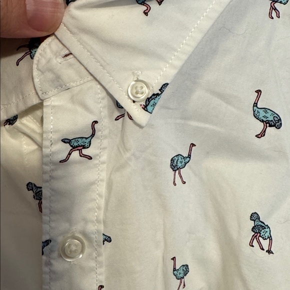 Bonobos slim fit button down shirt ostrich print - size L - Picture 3 of 4